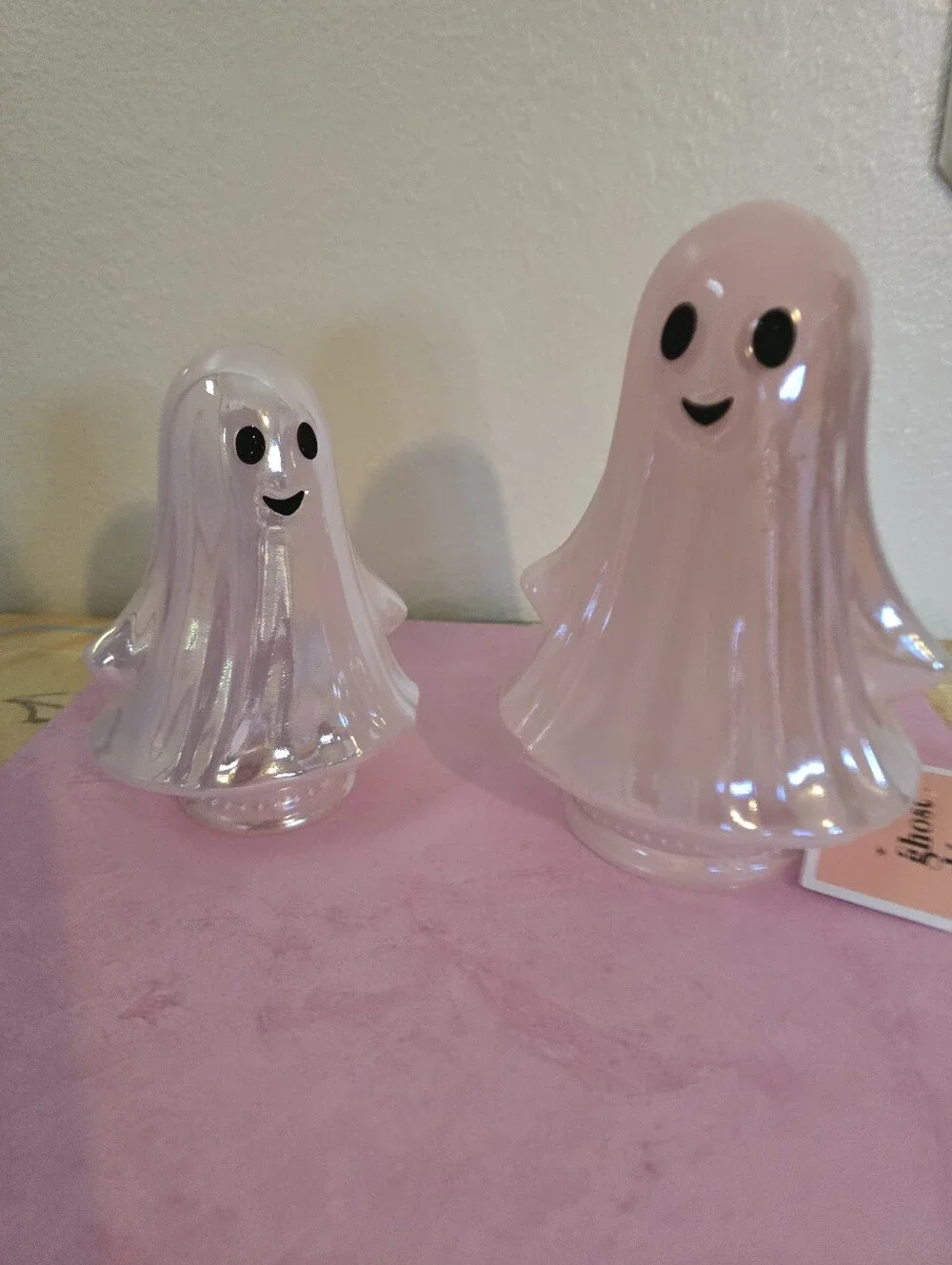 Iridescent Pink Ghost Halloween Table Decor Set - Home Party Supplies